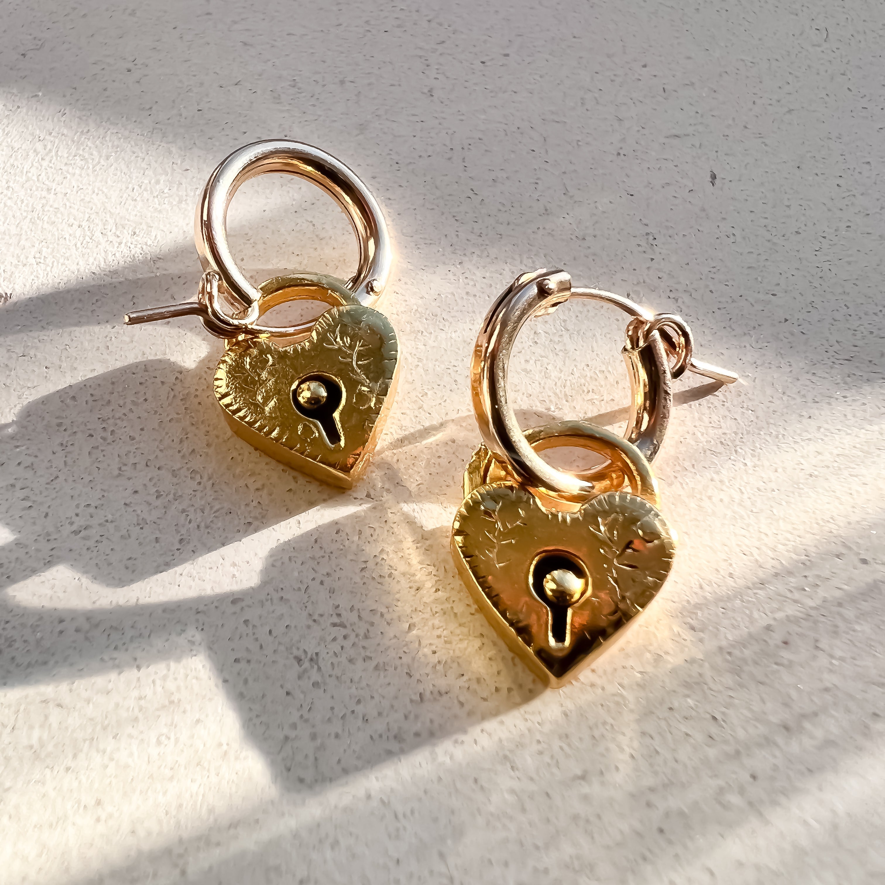 Heart locket deals earrings